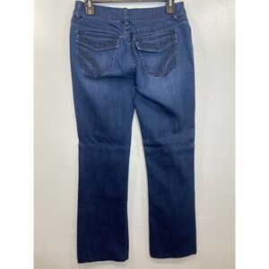 White House Black Market‎ Denim Jeans Embellished Pockets Dark Wash Size 4R